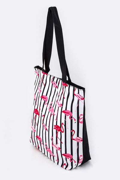 Flamingo Tote Bag l Blissfully Beautiful Boutique Blissfully Beautiful Boutique