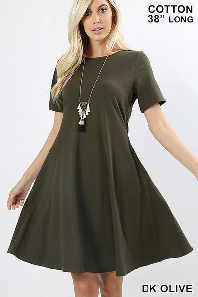 Women's A-Line Dress with Side Pockets | Blissfully Beautiful Boutique Blissfully Beautiful Boutique