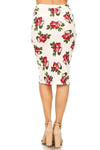 High Waisted Floral Fitted Skirt Blissfully Beautiful Boutique