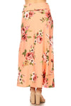 Women's Orange A-line Maxi Floral Long Skirt l Blissfully Beautiful Blissfully Beautiful Boutique