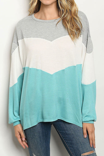 Women's Multi Color Crewneck Pull Over Sweater | Blissfully Beautiful Boutique Blissfully Beautiful Boutique