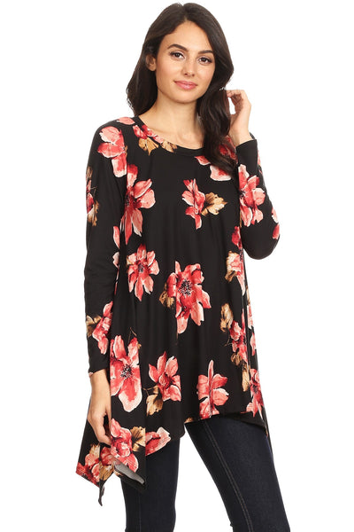 Women's Long Sleeve Floral Print Casual Top | Blissfully Beautiful Boutique Blissfully Beautiful Boutique